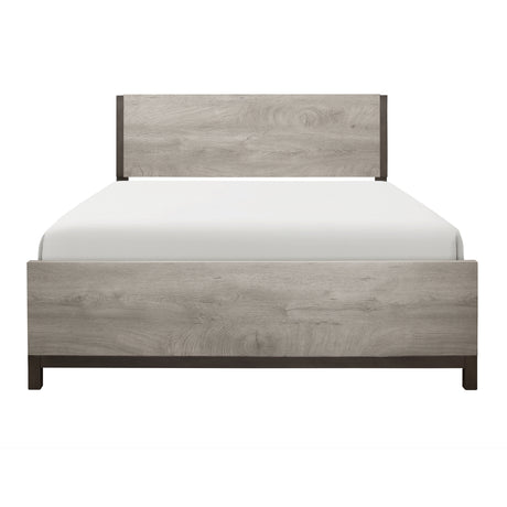 Zephyr Light Gray 4-Piece Bedroom Set (Queen Bed, Nightstand, Dresser, Mirror) from Homelegance - Luna Furniture