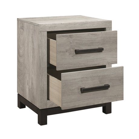 Zephyr Light Gray 4-Piece Bedroom Set (Queen Bed, Nightstand, Dresser, Mirror) from Homelegance - Luna Furniture