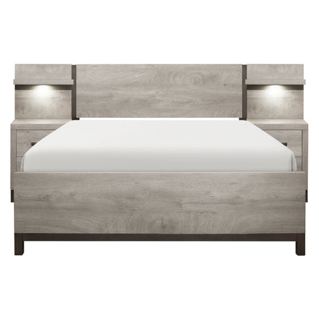 Zephyr Light Gray Full Wall Bed from Homelegance - Luna Furniture