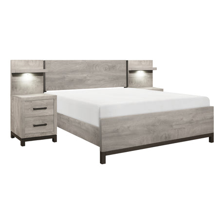 1577F-1*WB 5pc Set Full Wall Bed (FB+2NS+2NS-P) - Luna Furniture