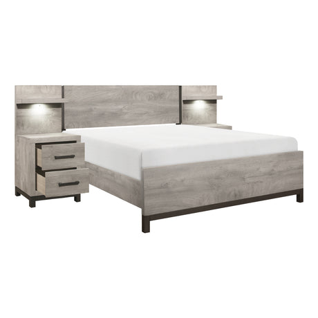Zephyr Light Gray Full Wall Bed from Homelegance - Luna Furniture