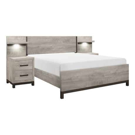 Zephyr Light Gray Wall Bedroom Set from Homelegance - Luna Furniture