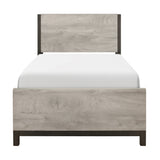 Zephyr Light Gray 4-Piece Youth Bedroom Set (Twin Bed, Nightstand, Dresser, Mirror) from Homelegance - Luna Furniture
