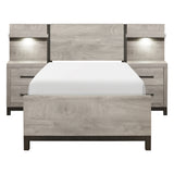 Zephyr Light Gray Twin Wall Bed from Homelegance - Luna Furniture