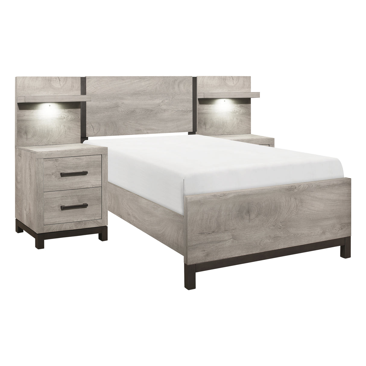 Zephyr Light Gray Twin Wall Bed from Homelegance - Luna Furniture