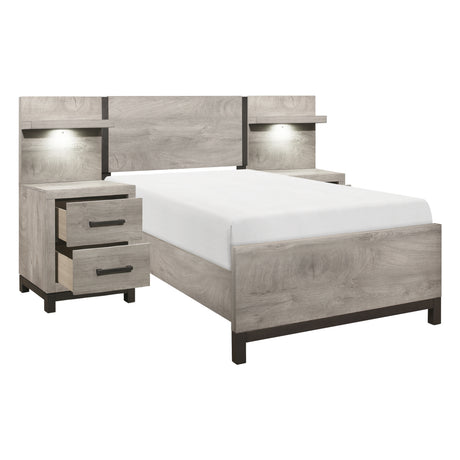 Zephyr Light Gray Youth Wall Bedroom Set from Homelegance - Luna Furniture