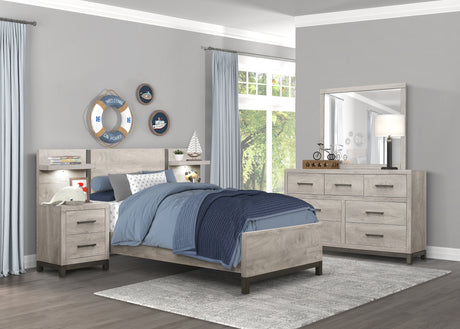 Zephyr Light Gray Youth Wall Bedroom Set from Homelegance - Luna Furniture