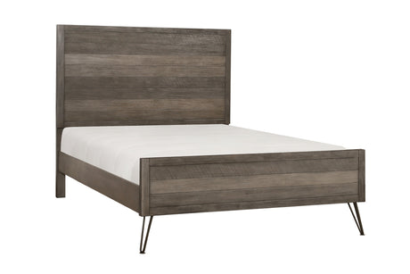 Urbanite Gray 4-Piece Bedroom Set (Queen Bed, Nightstand, Dresser, Mirror) from Homelegance - Luna Furniture