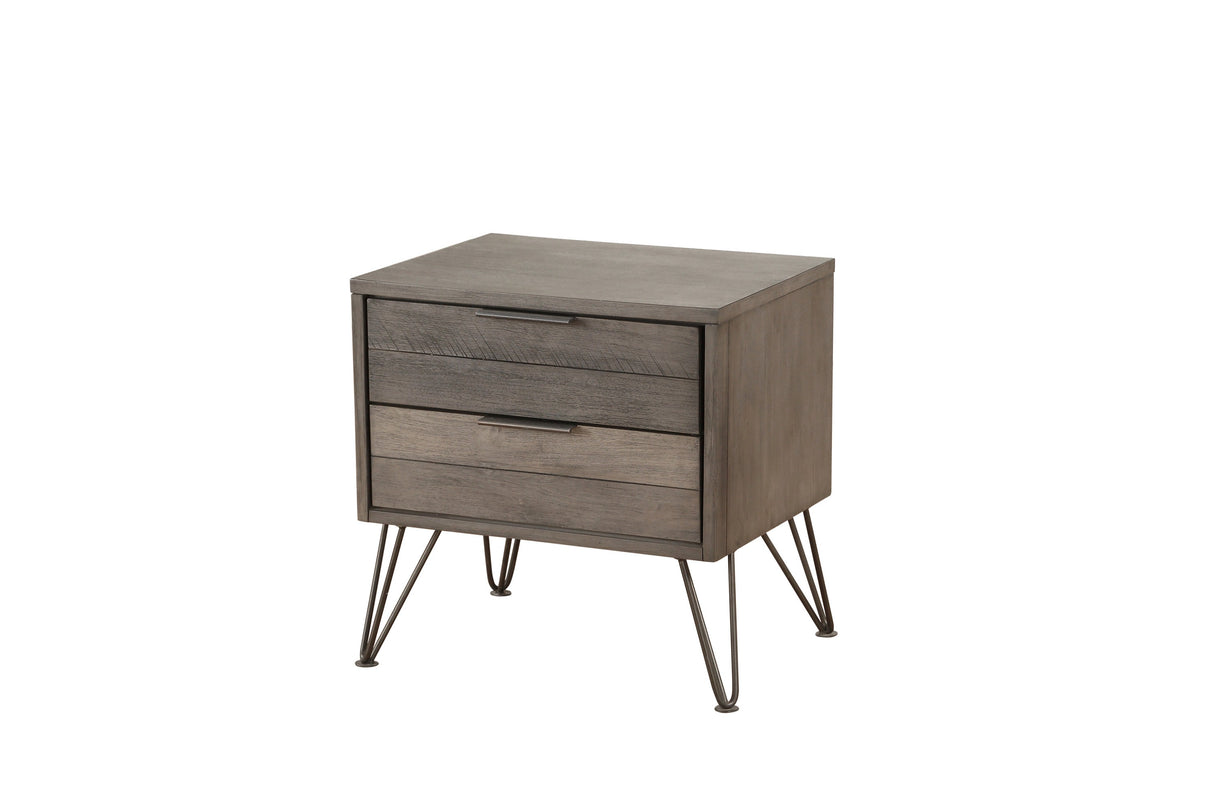 Urbanite Gray 4-Piece Bedroom Set (Queen Bed, Nightstand, Dresser, Mirror) from Homelegance - Luna Furniture