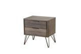 Urbanite Gray 4-Piece Bedroom Set (Queen Bed, Nightstand, Dresser, Mirror) from Homelegance - Luna Furniture