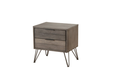 Urbanite Gray 4-Piece Bedroom Set (Queen Bed, Nightstand, Dresser, Mirror) from Homelegance - Luna Furniture