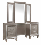 Tamsin Silver/Gray Vanity Dresser with Mirror from Homelegance - Luna Furniture