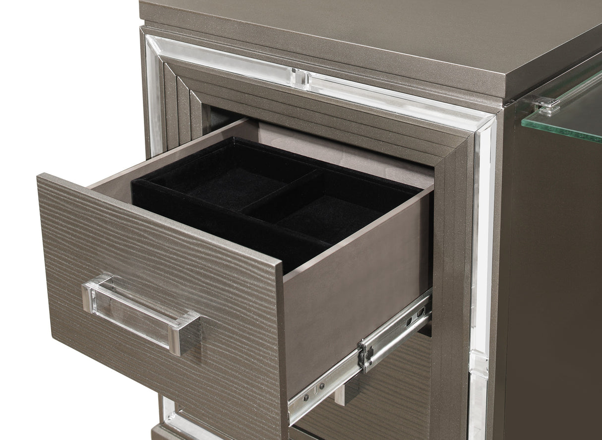 Tamsin Silver/Gray Vanity Dresser with Mirror from Homelegance - Luna Furniture