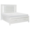 Tamsin White LED Upholstered Storage Platform Bedroom Set