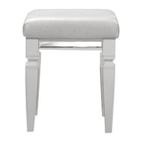 Tamsin White Vanity Stool from Homelegance - Luna Furniture