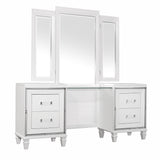 Tamsin White Vanity Dresser with Mirror from Homelegance - Luna Furniture