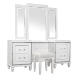 Tamsin White Vanity Dresser with Mirror from Homelegance - Luna Furniture
