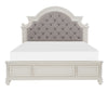 Baylesford Antique White Upholstered Panel Bedroom Set - Luna Furniture