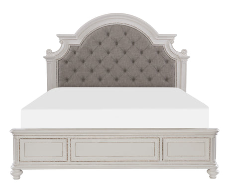 Baylesford Antique White Eastern King Bed from Homelegance - Luna Furniture