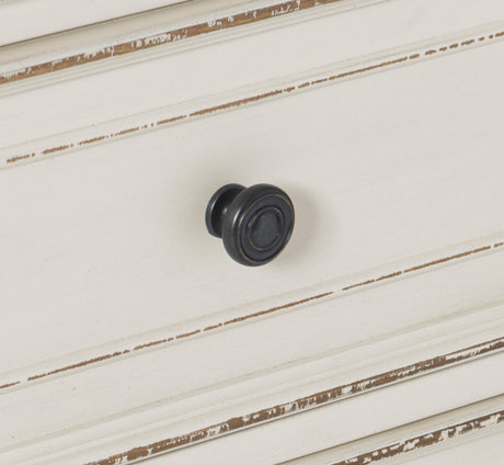 Baylesford Antique White 4-Piece Bedroom Set (Queen Bed, Nightstand, Dresser, Mirror) from Homelegance - Luna Furniture