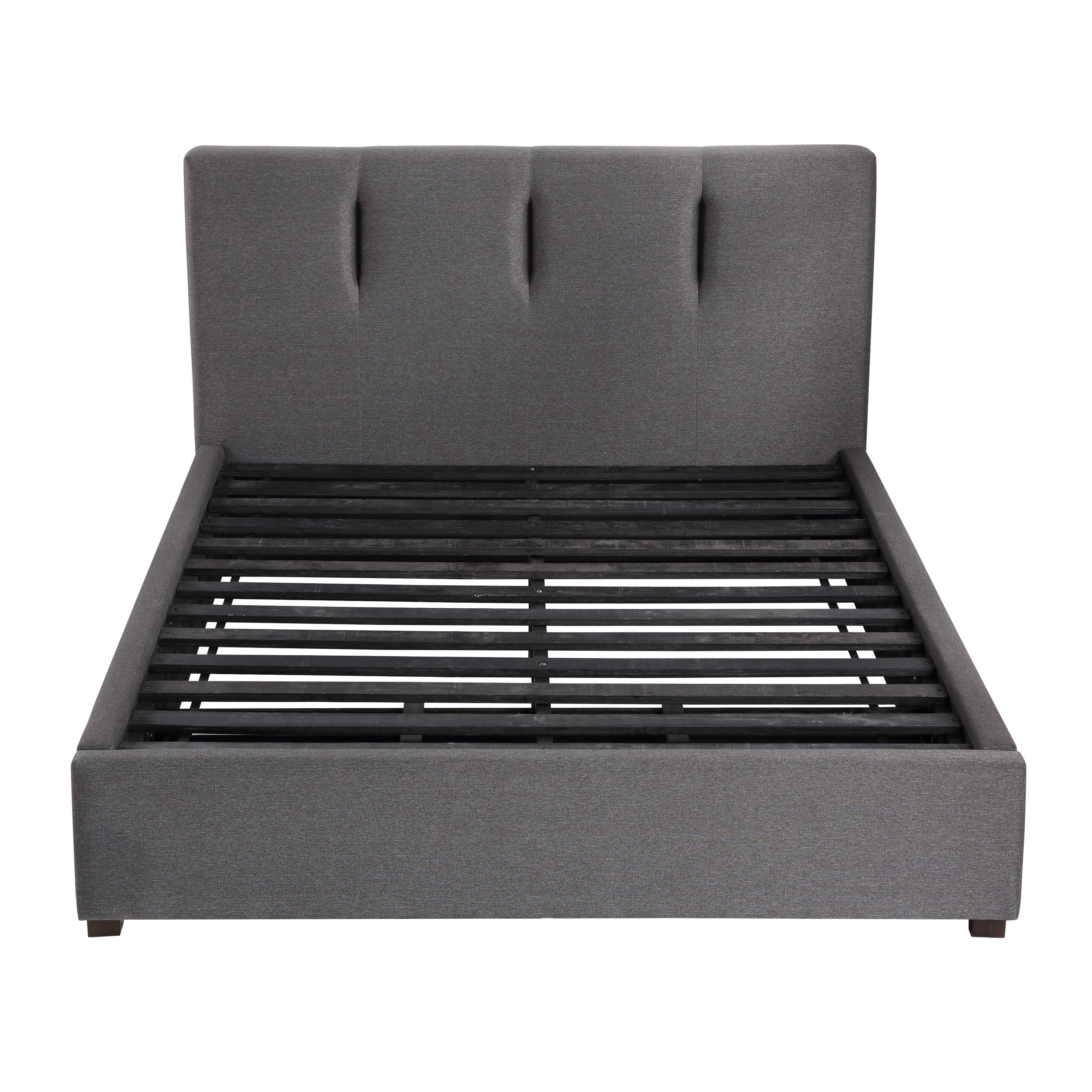 Aitana Graphite California King Platform Bed with Storage Footboard from Homelegance - Luna Furniture