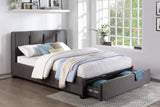 Aitana Graphite California King Platform Bed with Storage Footboard from Homelegance - Luna Furniture