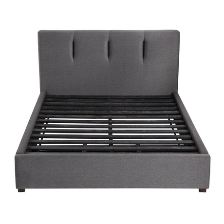 Aitana Graphite Eastern King Platform Bed with Storage Footboard from Homelegance - Luna Furniture