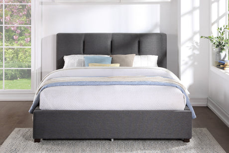 Aitana Graphite Eastern King Platform Bed with Storage Footboard from Homelegance - Luna Furniture