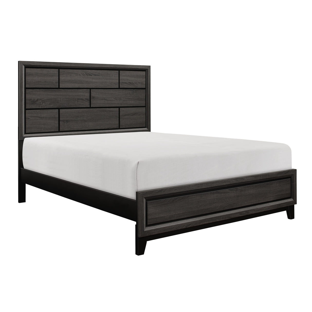 Davi Gray 4-Piece Bedroom Set (Queen Bed, Nightstand, Dresser, Mirror) from Homelegance - Luna Furniture