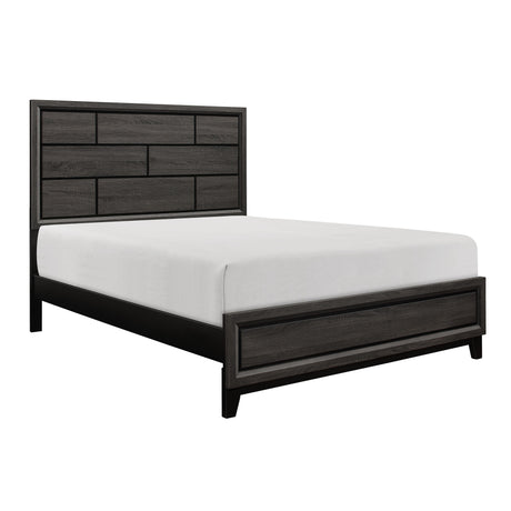 Davi Gray 4-Piece Bedroom Set (Queen Bed, Nightstand, Dresser, Mirror) from Homelegance - Luna Furniture