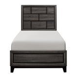 Davi Gray 4-Piece Youth Bedroom Set (Twin Bed, Nightstand, Dresser, Mirror) from Homelegance - Luna Furniture