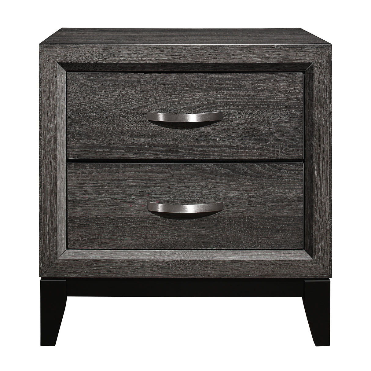 Davi Gray 4-Piece Youth Bedroom Set (Twin Bed, Nightstand, Dresser, Mirror) from Homelegance - Luna Furniture