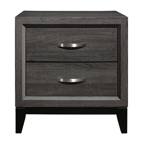 Davi Gray 4-Piece Youth Bedroom Set (Twin Bed, Nightstand, Dresser, Mirror) from Homelegance - Luna Furniture