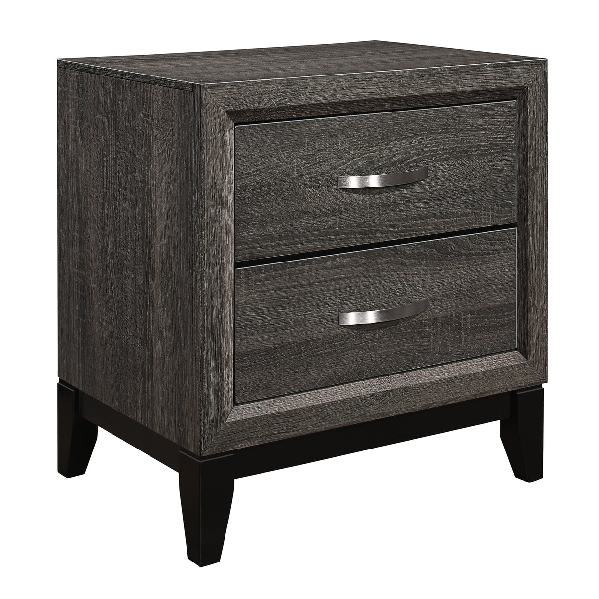 Davi Gray 4-Piece Youth Bedroom Set (Twin Bed, Nightstand, Dresser, Mirror) from Homelegance - Luna Furniture