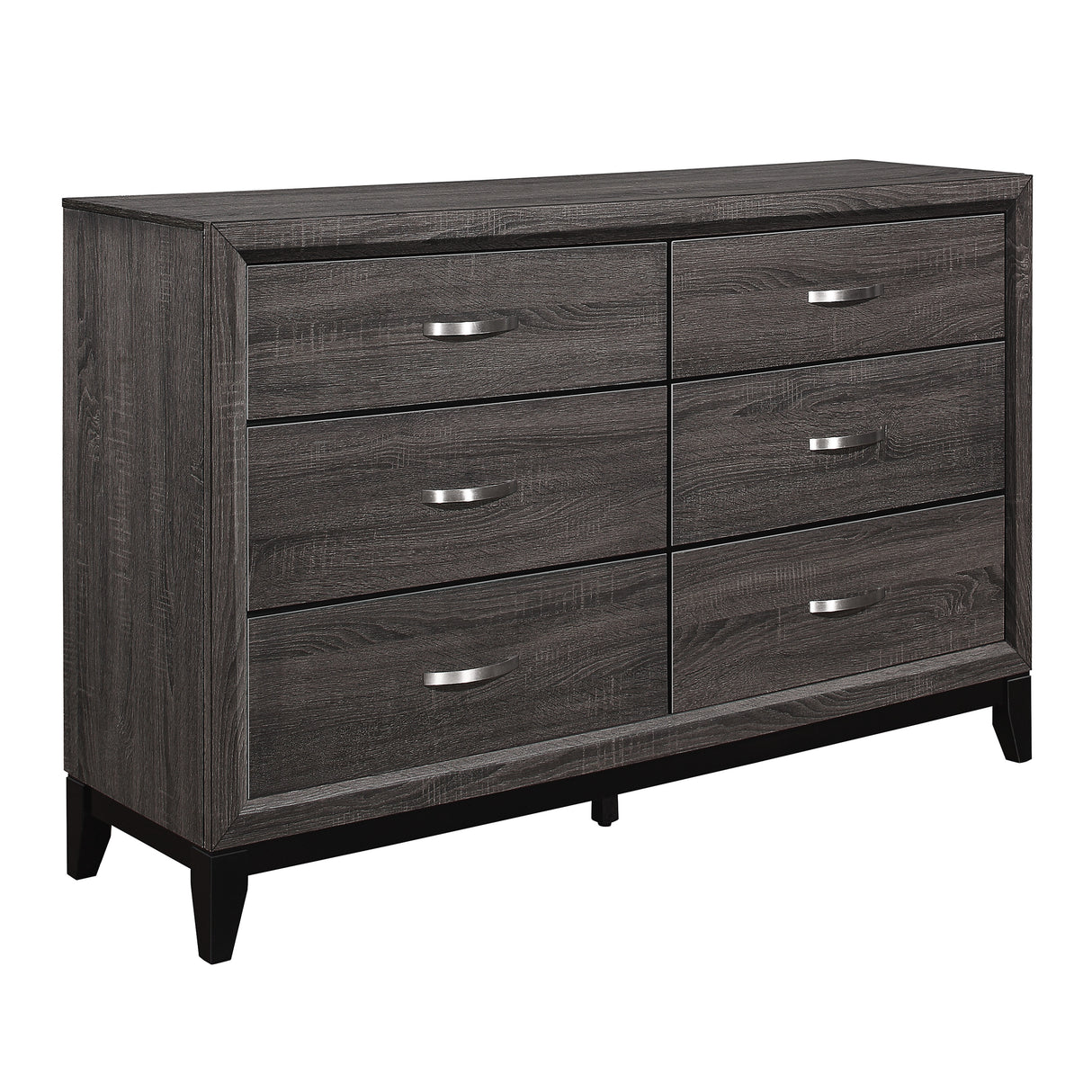 Davi Gray 4-Piece Youth Bedroom Set (Twin Bed, Nightstand, Dresser, Mirror) from Homelegance - Luna Furniture