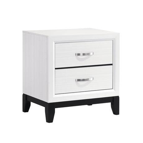 Davi White 4-Piece Bedroom Set (Queen Bed, Nightstand, Dresser, Mirror) from Homelegance - Luna Furniture
