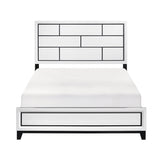 Davi White King Panel Bed from Homelegance - Luna Furniture