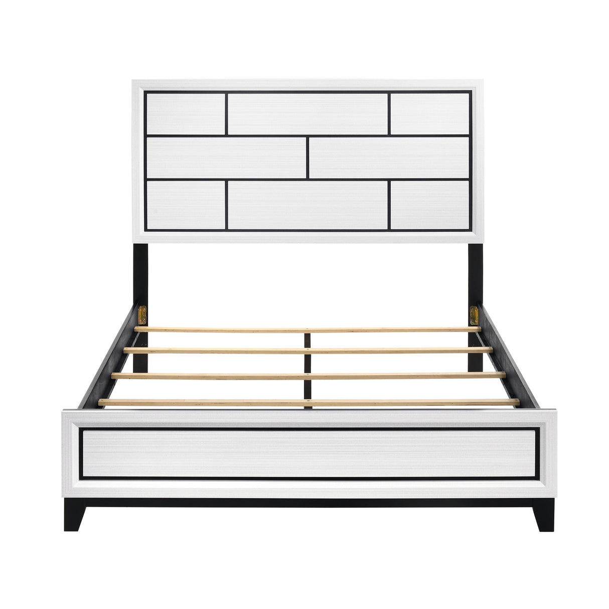 Davi White King Panel Bed from Homelegance - Luna Furniture