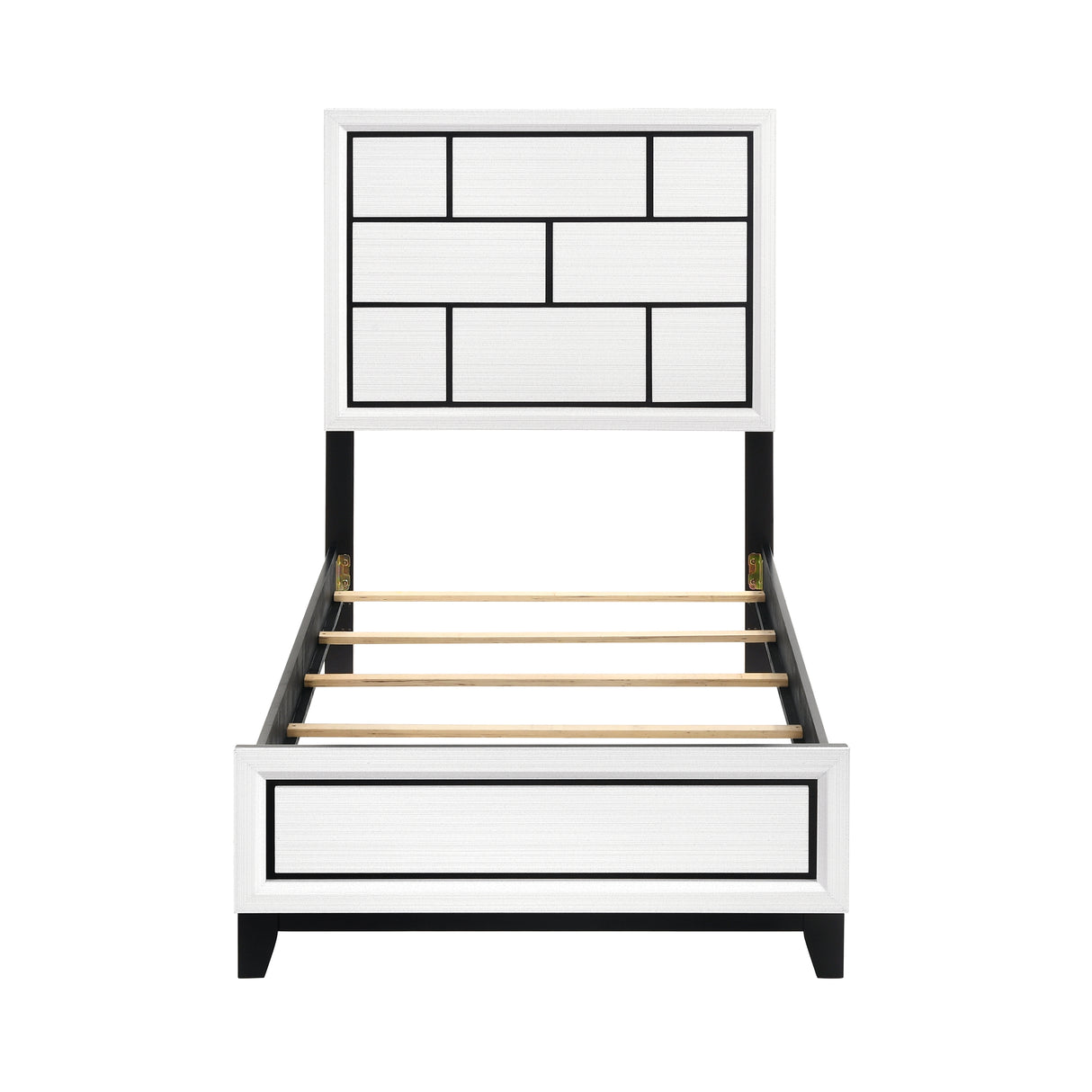 Davi White Twin Panel Bed from Homelegance - Luna Furniture