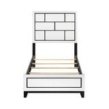Davi White Twin Panel Bed from Homelegance - Luna Furniture