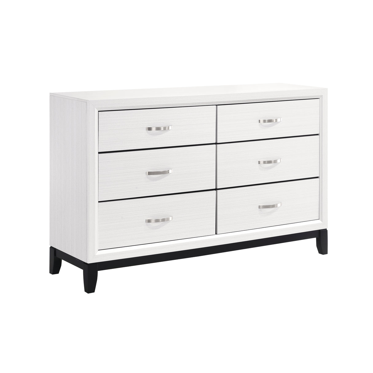 Davi White 4-Piece Youth Bedroom Set (Twin Bed, Nightstand, Dresser, Mirror) from Homelegance - Luna Furniture