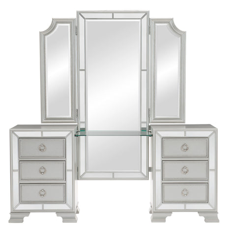 1646-15* (3)Vanity Dresser with Mirror - Luna Furniture