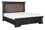 1647K-1EK* (3)Eastern King Platform Bed with Footboard Storage - Luna Furniture