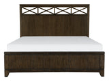 Griggs Dark Brown 4-Piece Bedroom Set (Queen Bed, Nightstand, Dresser, Mirror) from Homelegance - Luna Furniture