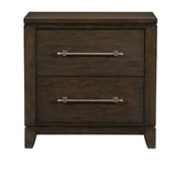 Griggs Dark Brown 4-Piece Bedroom Set (Queen Bed, Nightstand, Dresser, Mirror) from Homelegance - Luna Furniture