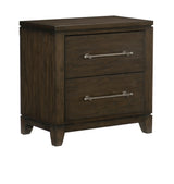 Griggs Dark Brown 4-Piece Bedroom Set (Queen Bed, Nightstand, Dresser, Mirror) from Homelegance - Luna Furniture