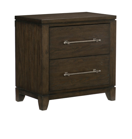 Griggs Dark Brown 4-Piece Bedroom Set (Queen Bed, Nightstand, Dresser, Mirror) from Homelegance - Luna Furniture