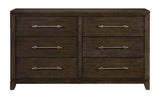 Griggs Dark Brown 4-Piece Bedroom Set (Queen Bed, Nightstand, Dresser, Mirror) from Homelegance - Luna Furniture