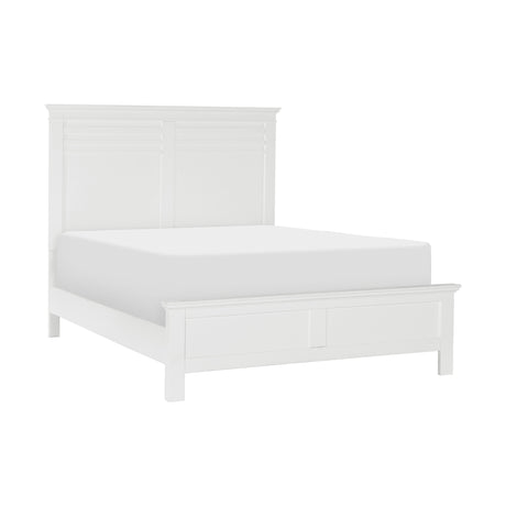 Blaire Farm White 4-Piece Bedroom Set (Queen Bed, Nightstand, Dresser, Mirror) from Homelegance - Luna Furniture