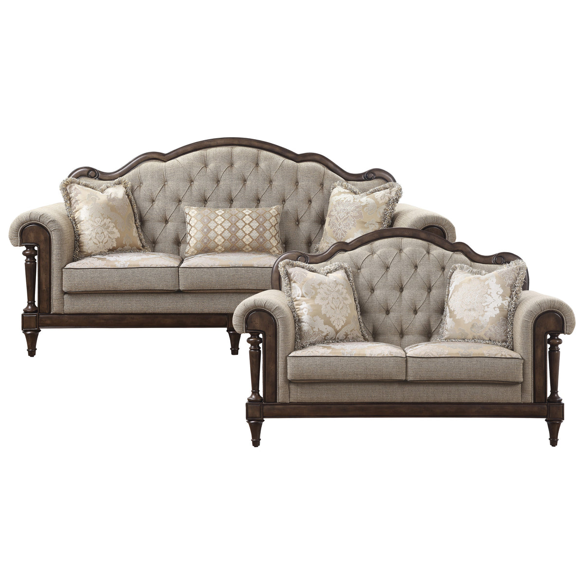 Heath Court Brown 2-Piece Living Room Set from Homelegance - Luna Furniture